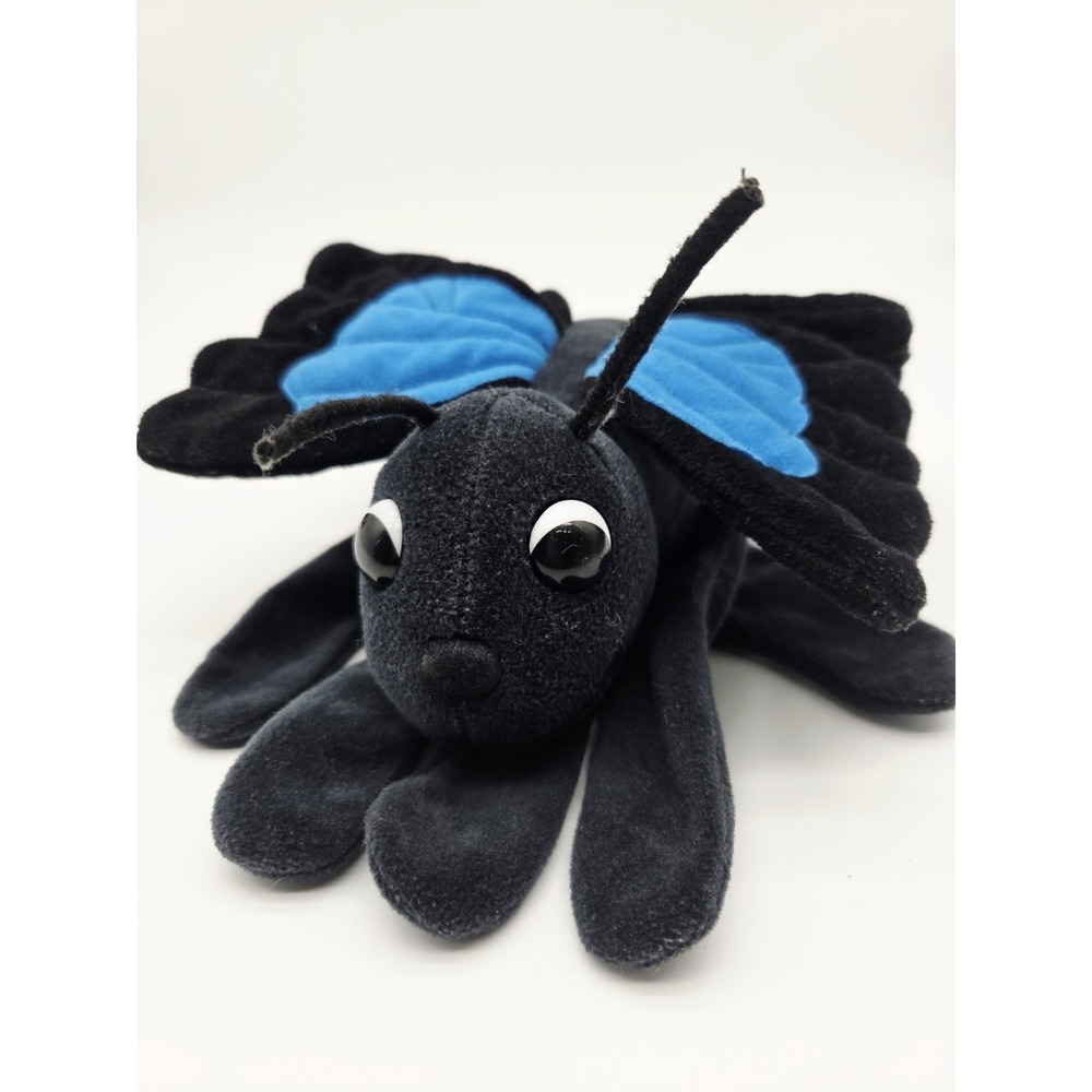 Vintage Plush Creations 10" Blue Morpho Butterfly Hand Glove Puppet Plush Azure